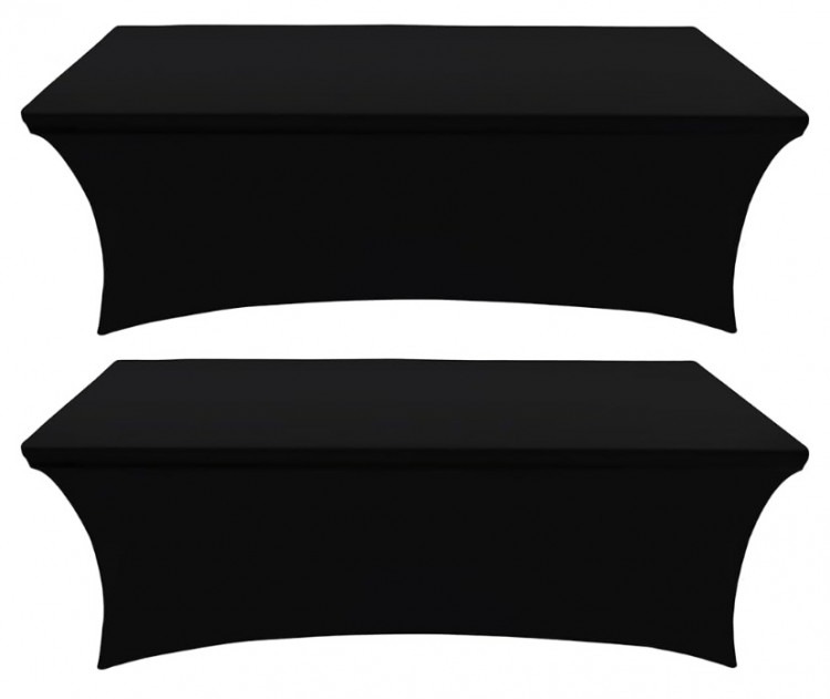 Black 8 foot rectangle table covers (spandex)