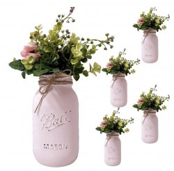 Pink Mason Jar Quart Size